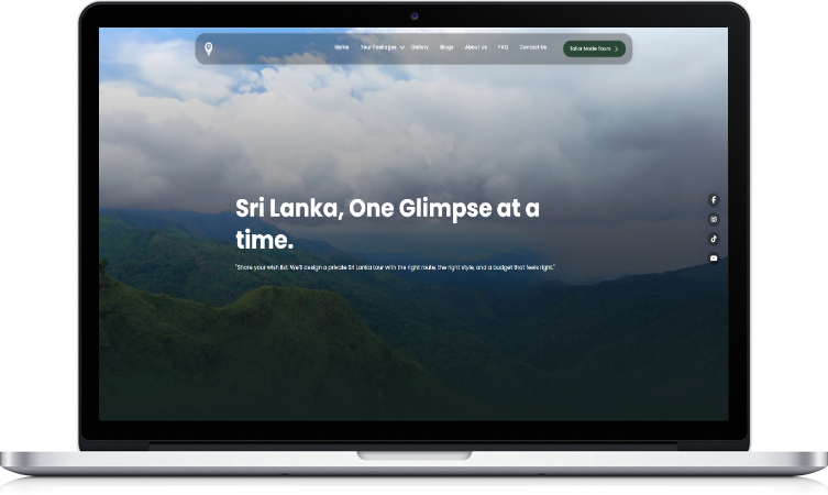 GO LANKA Website Mockup